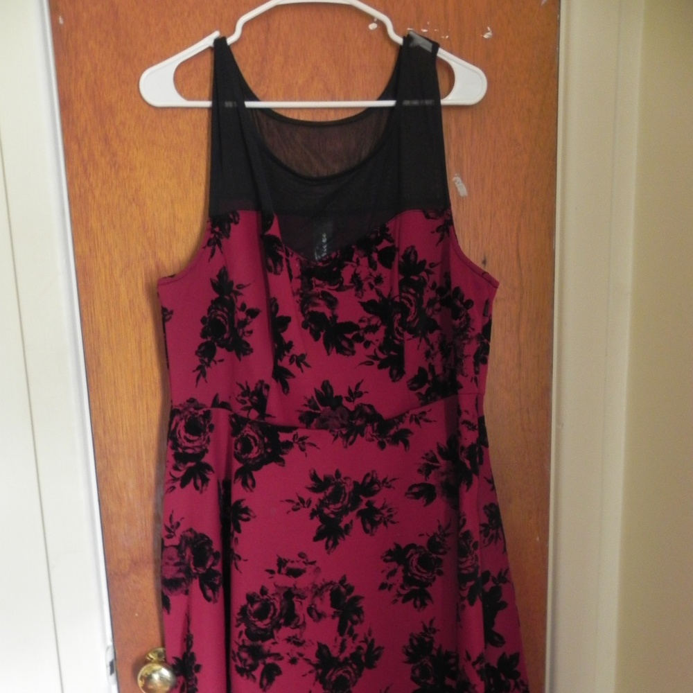 Red and Black Dress